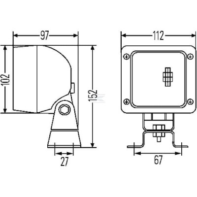 Lampa robocza kwadratowa H3, Ultra Beam 1GA007506011 | Exvi