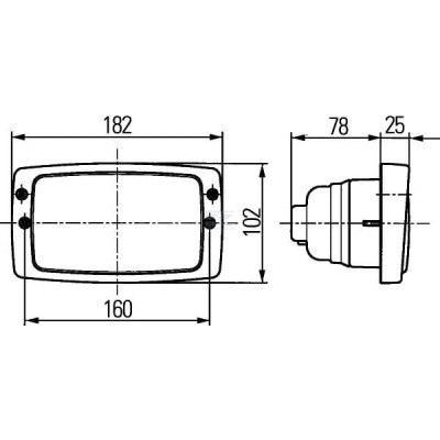 Lampa robocza prostokątna H3 Hella 1GB006213111 | Exvi