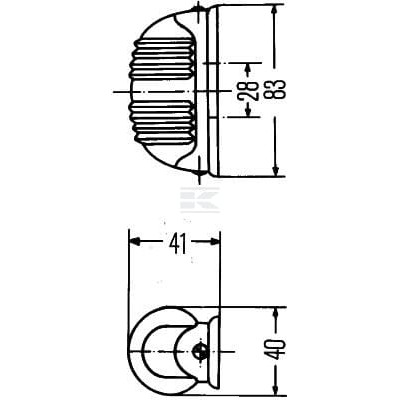 Lampa kierunkowskazu 18W owalna 12V 2BA001227201 | Exvi