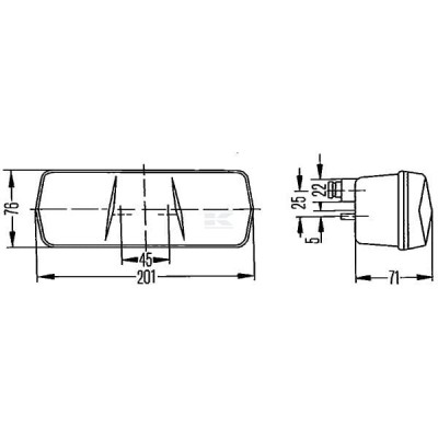 Lampa tylna zespolona 201x76mm, prawa 2SD001680281 | Exvi