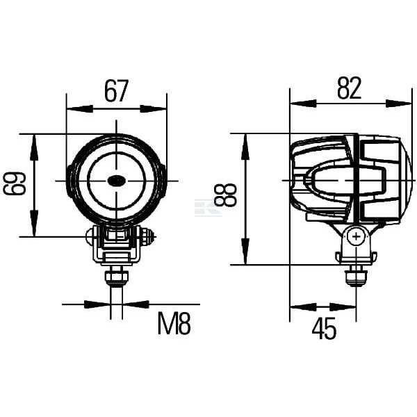 Lampa robocza okrągła LED, 15W 700lm 1G0995050001 | Exvi