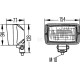 Lampa robocza halogenowa, prostokątna 1GA006876001 | Exvi