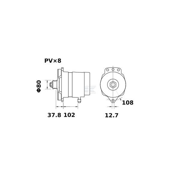 Alternator 48V 180A MG93 | Exvi