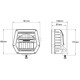 Reflektor LED, 40/70W, kwadratowy, 10/30V LA80075 | Exvi