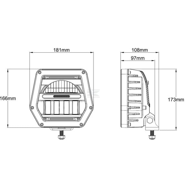 Reflektor LED, 40/70W, kwadratowy, 10/30V LA80075 | Exvi