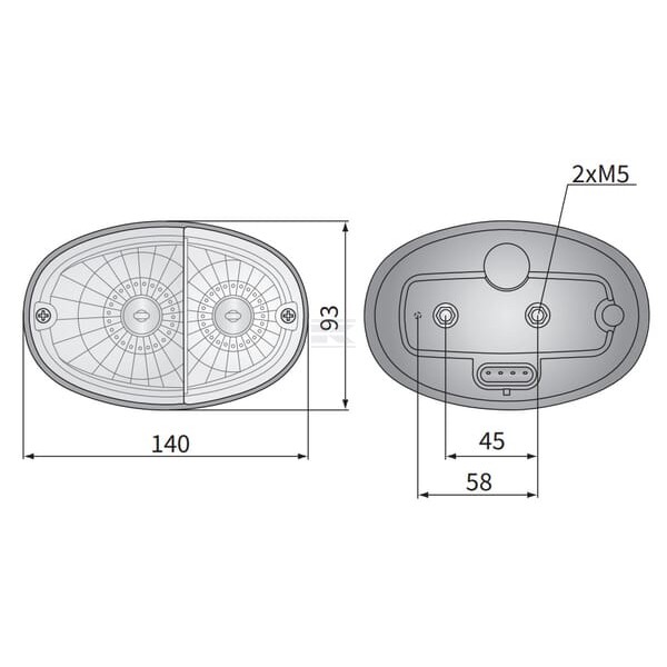 Lampa zespolona kierunkowskazu i postoju LT348464 | Exvi