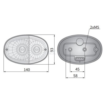 Lampa zespolona kierunkowskazu i postoju LT348463 | Exvi