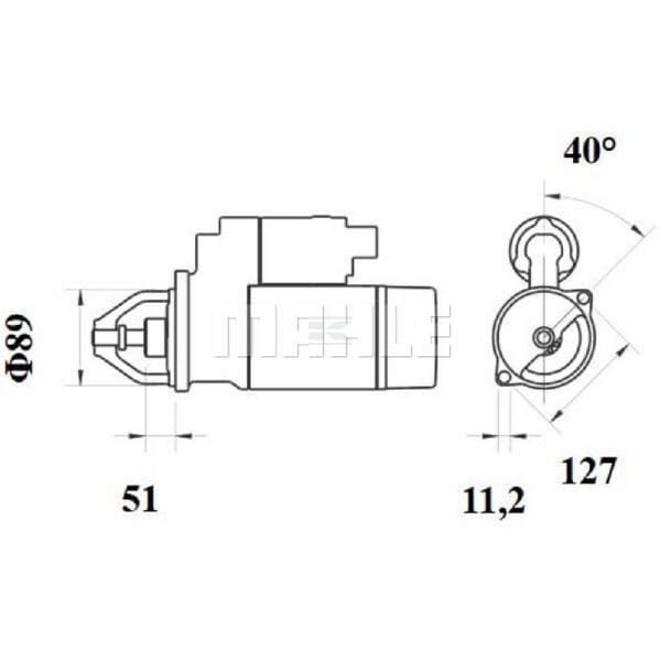 Rozrusznik 12V 4kW MS894 | Exvi
