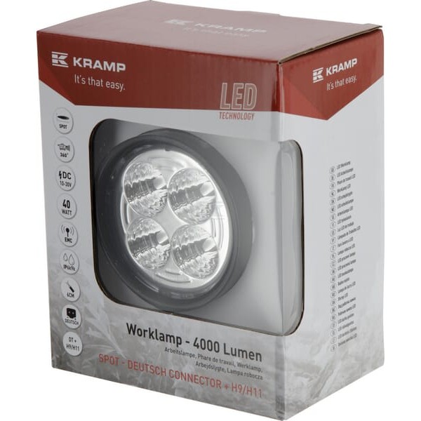 Lampa robocza LED, okrągła 40W 4000lm LA10551SP | Exvi