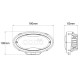 Lampa robocza LED, 80W, 8840lm, owalna LA104491SPB | Exvi