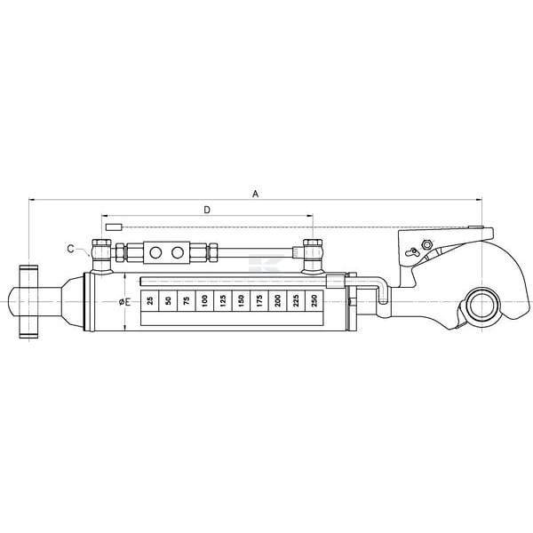 Łącznik górny hydrauliczny TCVHA-K TCVNA4090250K3 | Exvi