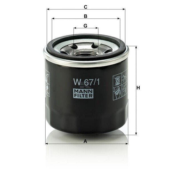 Filtr oleju Mann & Hummel W671 | Exvi