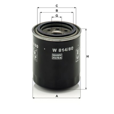 Filtr oleju Mann & Hummel W81480 | Exvi