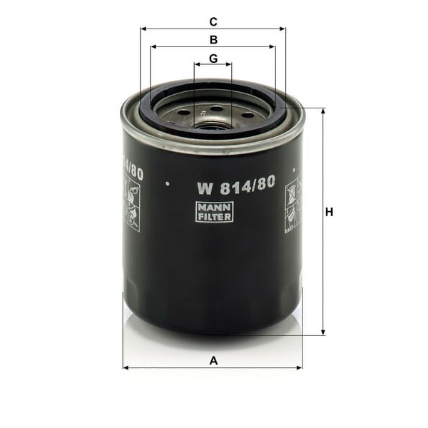 Filtr oleju Mann & Hummel W81480 | Exvi