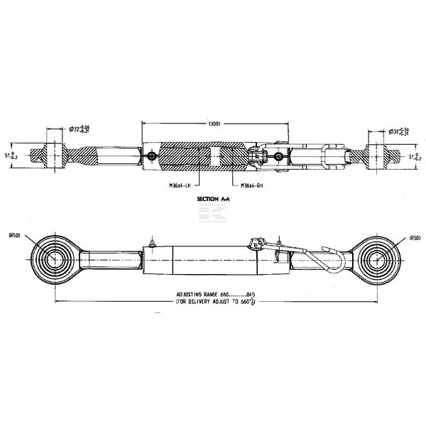 Łącznik górny 300-M36, kat. 3 AL205179N | Exvi