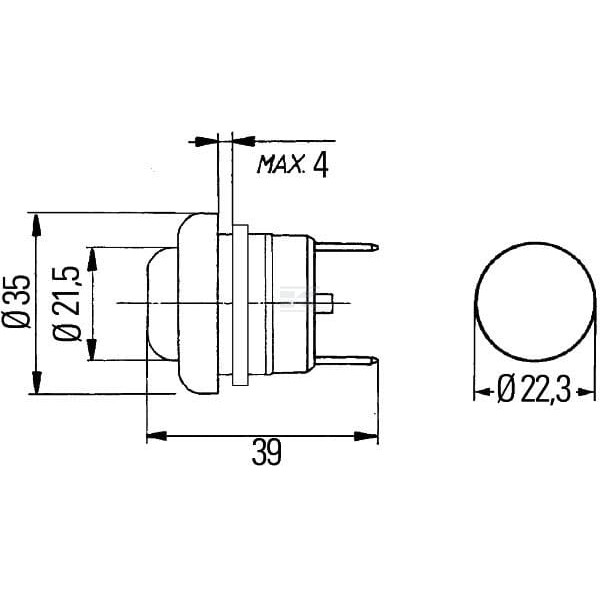 Stacyjka zapłonu, S30, wciskana, 2-pin 6JF001571041 | Exvi