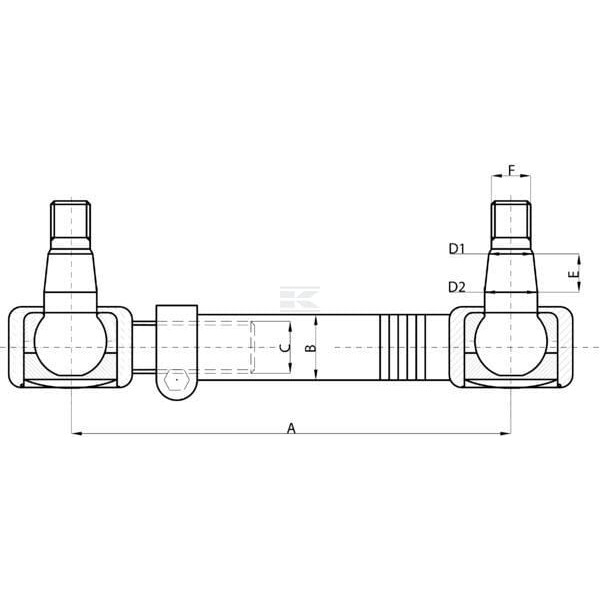 Drążek kierowniczy SHP182KR | Exvi