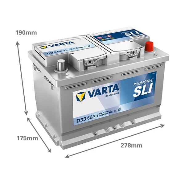 Akumulator 12V 66Ah 510A D33 VARTA 566047051 | Exvi