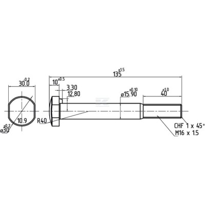 Śruba obręczy koła M16x120 JD L33894N | Exvi