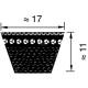 Pas klinowy uzębiony Optibelt, BX53 17x1390 BX171390 | Exvi