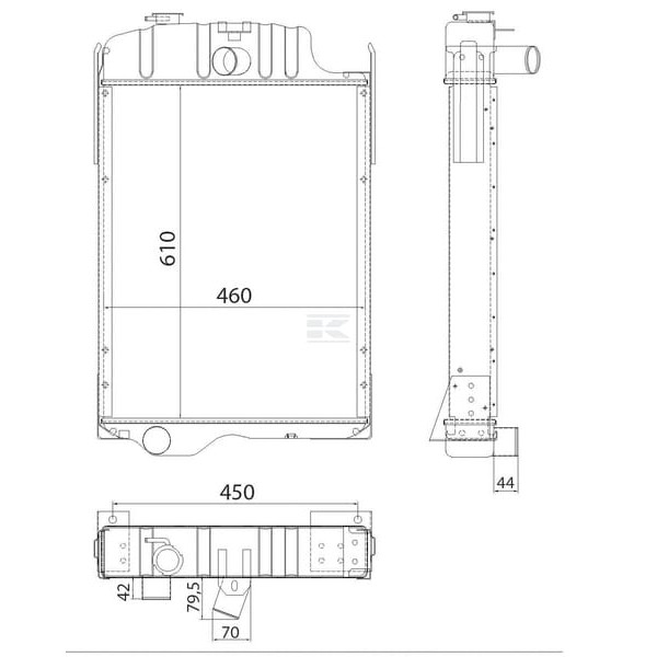 Chłodnica pasująca do John Deere AL56375N | Exvi