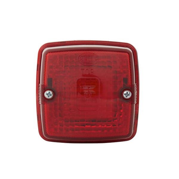 Lampa tylna, kwadratowa 12/24V czerwona 2SA003014051 | Exvi