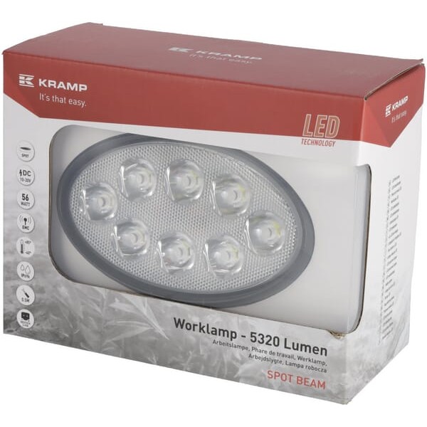 Lampa robocza LED, owalna 56W 5320 lm LA10558SP | Exvi
