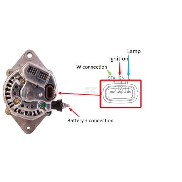Alternator 14V 55A ALT26250491 | Exvi