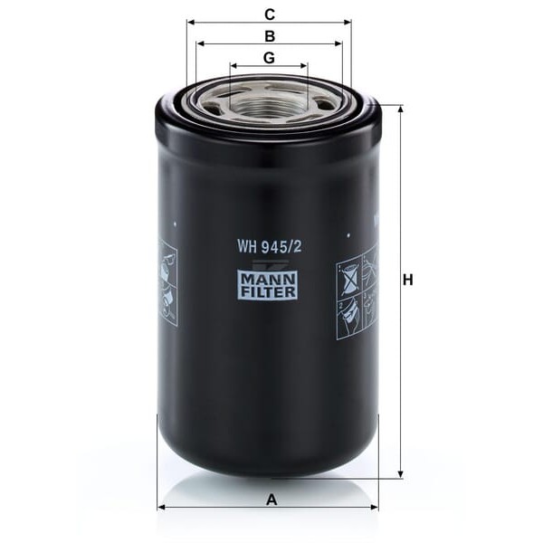 Filtr wymienny oleju WH9452 | Exvi