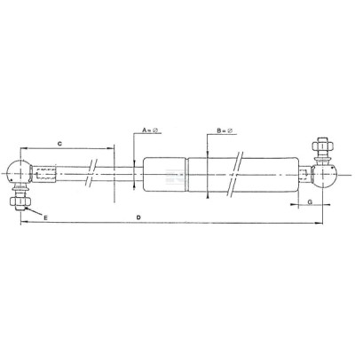 Sprężyna gazowa L585 mm 200N Stabilus CA083895 | Exvi