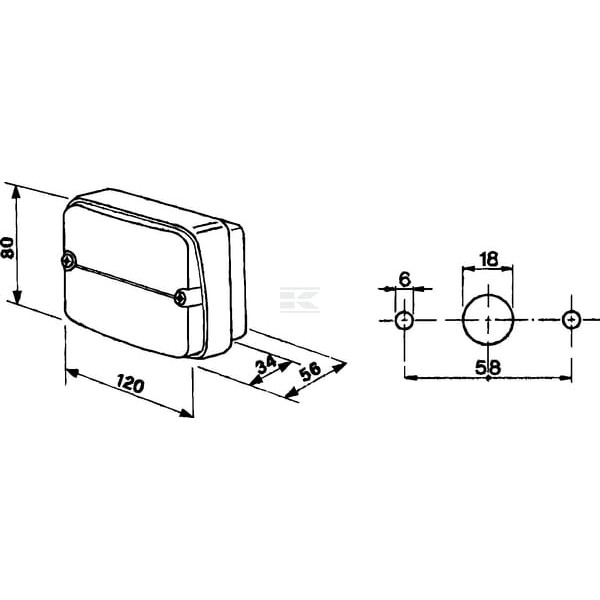 Lampa tylna zespolona 120x80mm, Cobo 02394000 | Exvi