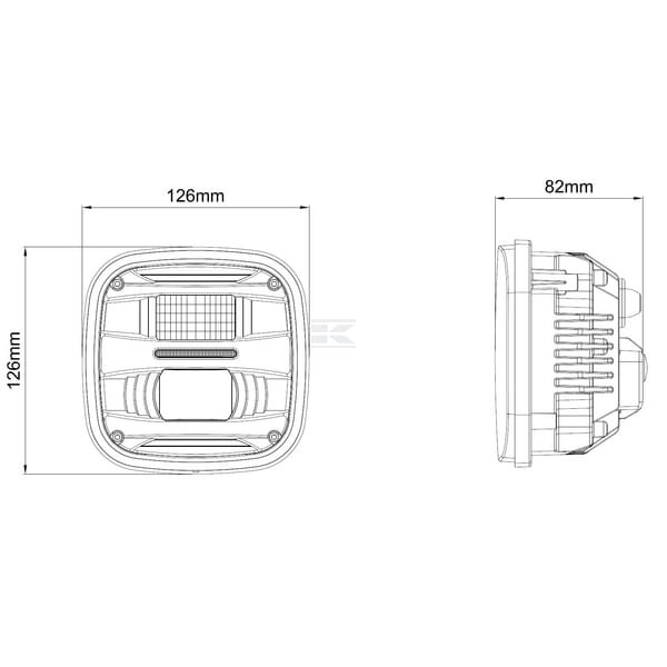 Reflektor LED, 25/50W, kwadratowy, 10/30V LA80070 | Exvi