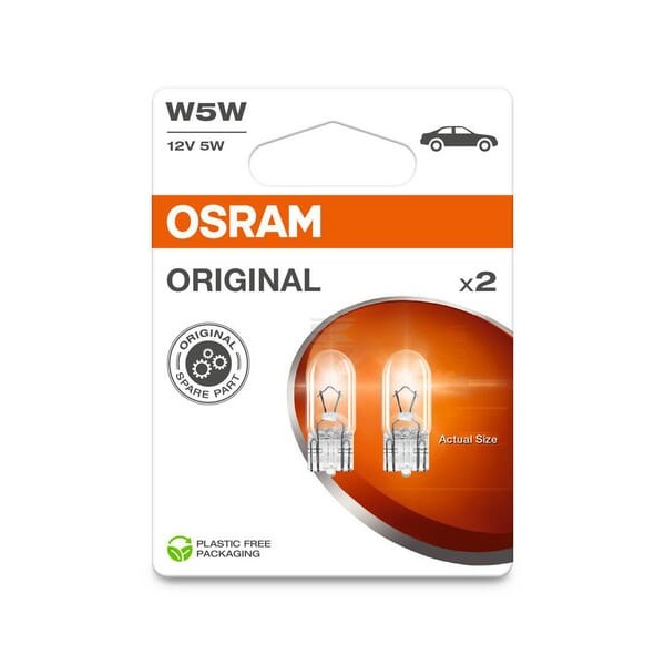 Żarówki 2825-2BL W5W 12VW2.1X9.5D BLI 4062172395885 | Exvi