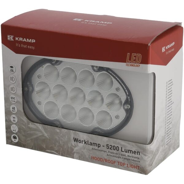Lampa robocza LED, owalna 65W 5200lm 10/30V LA10559 | Exvi