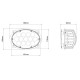 Lampa robocza LED, 65W, 7200lm, owalna LA10642 | Exvi