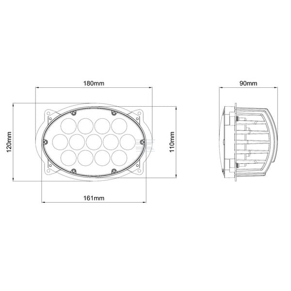 Lampa robocza LED, 65W, 7200lm, owalna LA10642 | Exvi