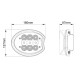 Lampa robocza narożna LED, prawa, 45W LA10640RIGHT | Exvi