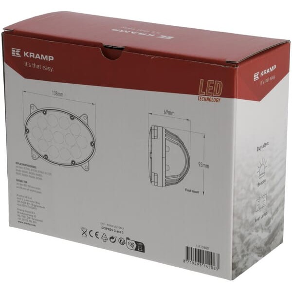 Lampa robocza LED, owalna 39W 3500lm 10/30V LA10600 | Exvi