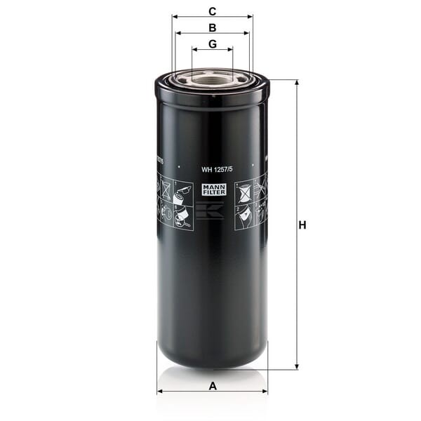 Filtr hydrauliczny WH12575 | Exvi