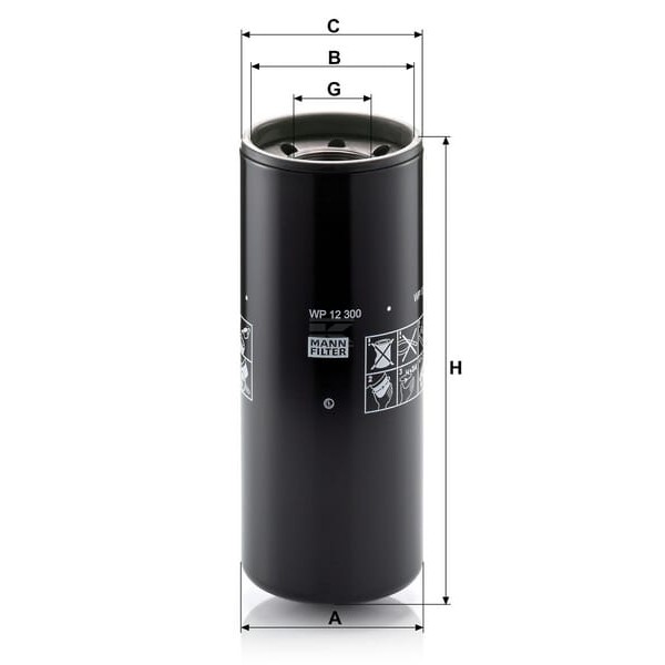 Filtr wymienny oleju smarowego WP12300 | Exvi