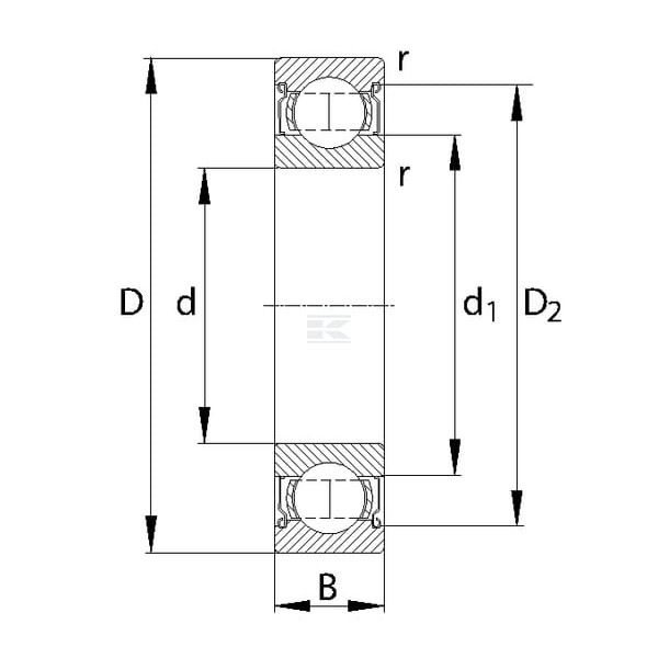 Łożysko kulkowe zwykłe 20x52x15 mm SKF 63042RSC3SKF | Exvi