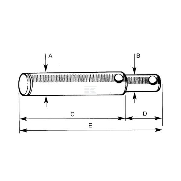 Sworzeń łącznika górnego 19.00 mm/25.4x156 VLK5436 | Exvi