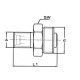 Mufa, 3/8" BSP 44206110 | Exvi