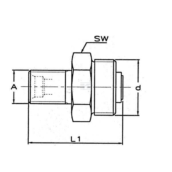 Mufa, 3/8" BSP 44206110 | Exvi