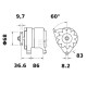 Alternator 14V 55A IA0301 | Exvi
