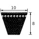 Pas klinowy uzębiony Optibelt, AVX 10x1175 AVX101175 | Exvi