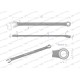 Klucz płasko-oczkowy 6 mm. CrV standard ASME WMK016 | Exvi