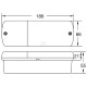 Lampa tylna zespolona, prostokątna 12/24V 900400LB | Exvi
