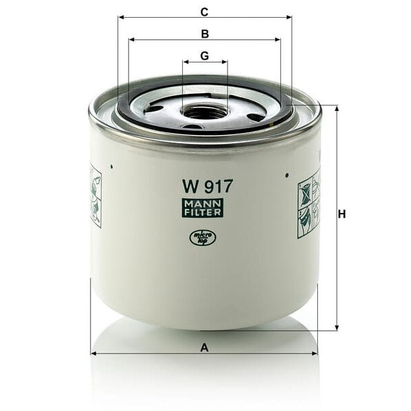 Filtr oleju W917 | Exvi