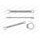 Klucz płasko-oczkowy 21 mm. CrVstandard ASME WMK031 | Exvi